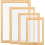 Caydo 4 Pieces 4 Size Screen Printing Frame with 110 Mesh for Screen Printing Beginners and Kids, 9 x 5.1 Inch, 10.6 x 6.7 Inch, 12.2 x 8.2 Inch, 14 x 10 Inch Caydo