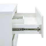 KSWIN 24" White Wall Mounted Bathroom Vanity with Sink Floating Vanity Two Drawers Bathroom Cabinet with White Ceramic Integrated Sink KSWIN