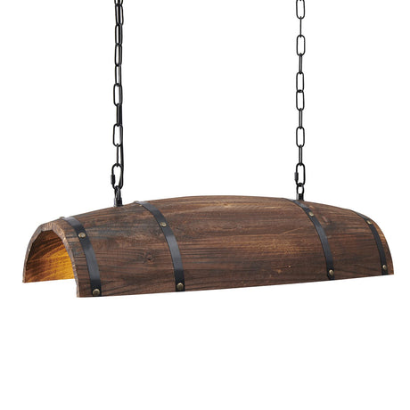 Newrays Antique Wood Wine Barrel Pendant Lamp Hanging Rustic Kitchen Bar Ceiling Lamp Light Fixtures Newrays