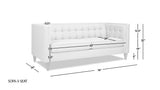 Jennifer Taylor Home James 74" Modern Tuxedo Sofa, Sky Neutral Beige Polyester Jennifer Taylor Home