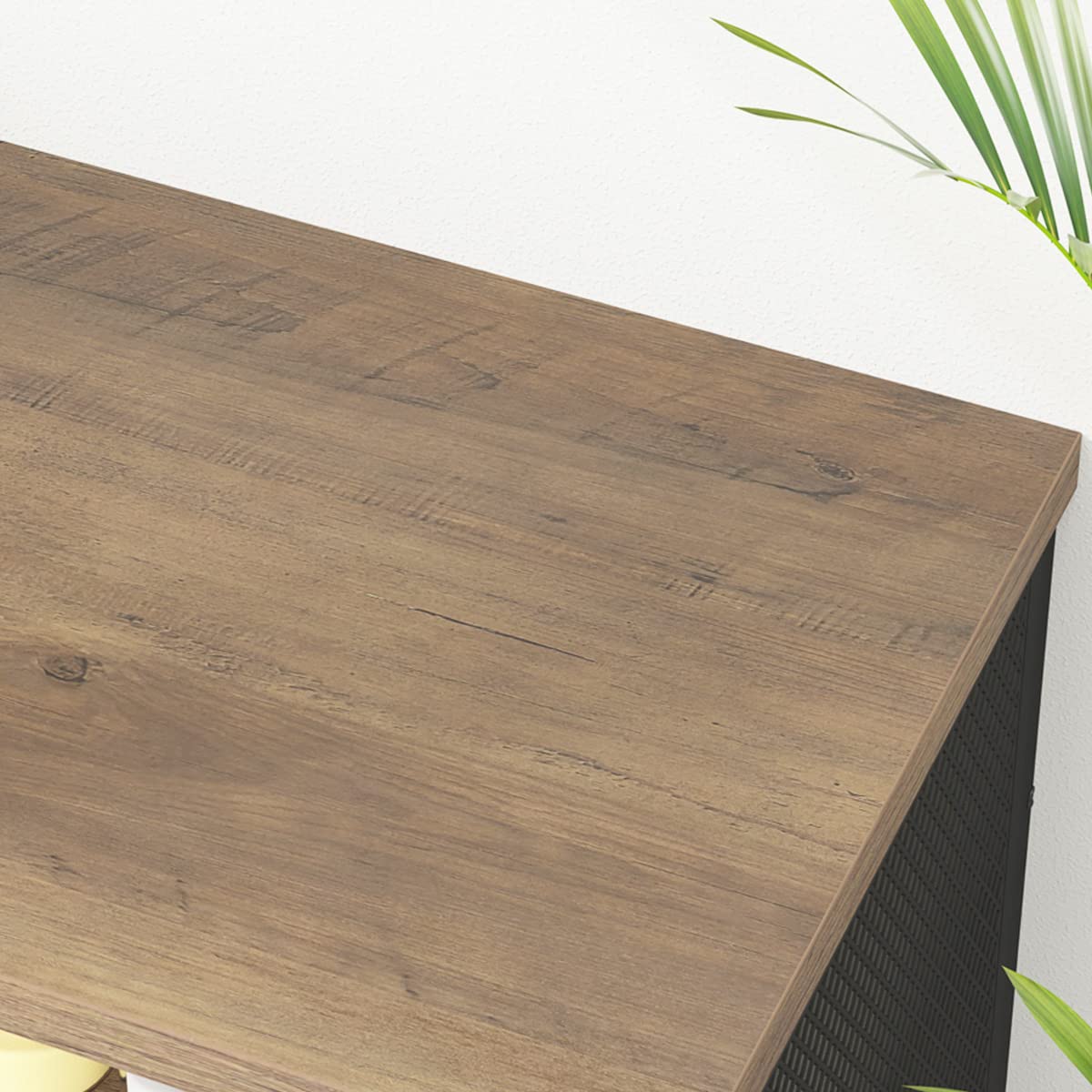 Launica Wine Bar Cabinet, Industrial Coffee Bar Cabinet Farmhouse for Liquor and Glasses, Sideboard Buffet Cabinet with Storage Rack for Home Kitchen Dining Room, Rustic Oak, 55 In Launica