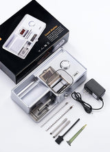 3 in 1 Electric Cigarette Rolling Machine Cone Rolling Automatic Machine Portable Household Auto Cigarette Injector Machine for King/Regular Slim 100s Size Cigarettes Pre Roll Cones (Silver) JOUGE