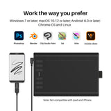 HUION Inspiroy H1060P Graphics Drawing Tablet with 8192 Pressure Sensitivity Battery-Free Stylus and 12 Customized Hot Keys, 10 x 6.25 inches Digital Art Tablet for Mac, Windows PC and Android HUION