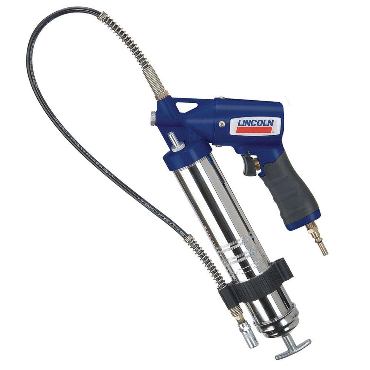Lincoln 1162 Pneumatic Grease Gun with 30" High-Pressure Hose and Coupler, Variable Speed Trigger, 6,000 PSI, Fully Automatic, Continuous Operation, Combination Filler Coupler Air Bleeder Valve Lincoln