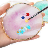 21 Pcs Nail Art Brushes Nail Art Tool Set Resin Palette Nail Art Painting Mixed Color 2 Way Acrylic Silicone Carving Pen Dotting Pen Tool Manicure Kit DIY Makeup Display Board for Home Salon, Pink AUOCATTAIL