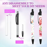 30 Sublimation Pens Set - 10 Blank Heat Transfer Pens,10 Resealable Pen Packaging Bags w/ 10 Foil Thank You Cards,Personalized Pen Diy for Christmas New Year Gift Office School Stationery Supplies Idealmuzik