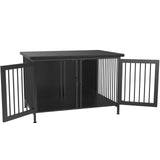 GDLF Double Dog Crate with Divider for 2 Small Dogs or 1 Dog, Furniture Style Kennel Indoor Cage with Removable Panel (Int.dims:36.2”Wx24.5”Dx21”H), Black GDLF