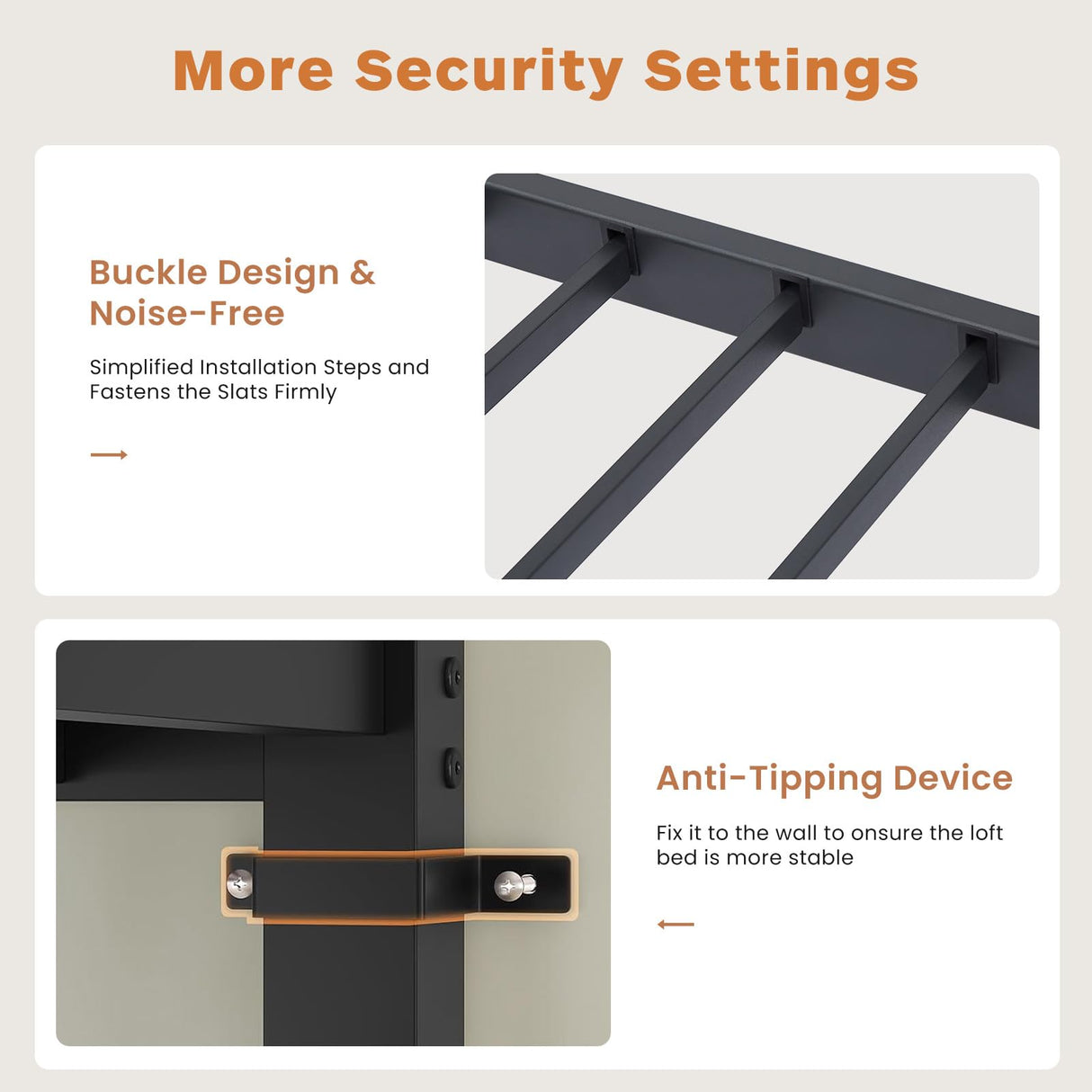 Full Size Loft Bed with L-shaped Desk, Metal LED Loft Bed Frame with Charging Cradle, Space-Saving Full Size Bed with One Cabinet Wardrobe and 2 Storage Drawers, Safety Rails and Ladder, Black FAROUCHE