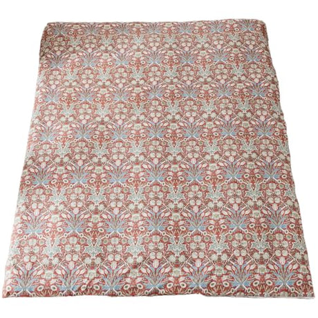 Arzocolia 100% Cotton Futon Cover for Japanese Futon Floor Mattress with Zipper Twin Full Queen Machine Washable Super Soft (Red Toned Flower, Full) Arzocolia