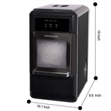Frigidaire EFIC237 Countertop Crunchy Chewable Nugget Ice Maker, 44lbs per day, Black Stainless Frigidaire