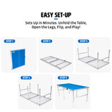 EastPoint Sports Penn Space Saver Table Tennis Table – Fully Assembled 6 Foot x 3 Foot Indoor/Outdoor Portable Table with Net, 2 Ping Pong Paddles and 4 Balls 10 Minute Set Up EastPoint Sports