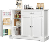Gizoon Kitchen Sideboard Buffet Cabinet with Storage Small Coffee Bar Cabinet with Drawer, Kitchen Pantry Storage Cabinet with Door and Shelves for Bathroom and Living Room Gizoon
