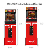UNICO SNK NEOGEO MVSX Arcade with Base and Riser Set, Pre-loaded 50 SNK Official Genuine Retro Games, Support Two Players Fight Together by 2 Joysticks, Including The King of Fighters/Samurai/Metal Sl UNICO