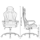 Gaming Chair Office Chair Desk Chair Ergonomic Executive Swivel Rolling Computer Chair with Lumbar Support, Pink BestOffice