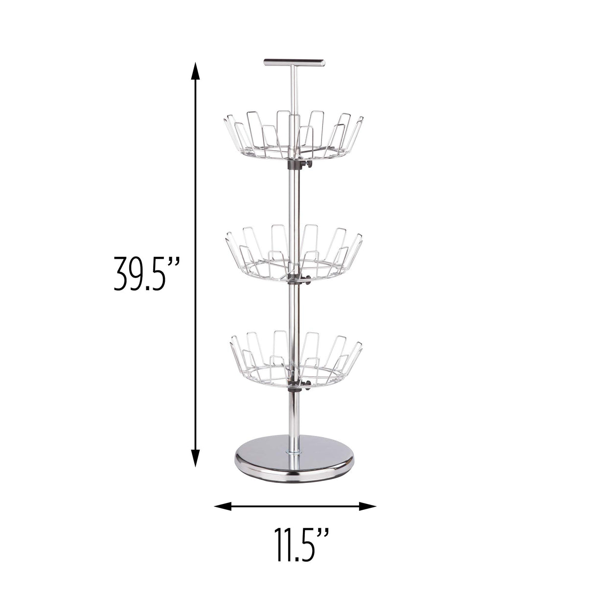 Honey-Can-Do 3 Tier Chrome Shoe Tree, 25 lbs Honey-Can-Do