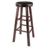 Winsome Wood Maria Cushion Seat Bar Stools, 2-Pc Set, Espresso & Walnut, 30.71" Winsome