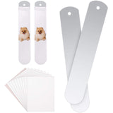 2 Pieces Metal Straight Sock Sublimation Jigs with 10 Sheets Heat Transfer Paper Sublimation Crew Sock Jig for Dye Sublimation Heat Press Socks Printing DIY Socks Accessory (17.83 x 3.35 Inches) Hotop