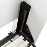 Bestar Pur Full Murphy Bed and 2 Shelving Units with Drawers, 131-inch Space-Saving Wall Bed Bestar