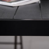 Outsunny 75" x 35" Outdoor Dining Table for 8 People, Rectangular Aluminum Frame Garden Table with All-Weather Faux Wood Top for Garden, Lawn, Patio, Black Outsunny