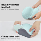 ITEFDTUTNE Hat Press Machine, Mini Hat Heat Press Machine with 4 Heating Levels & Auto-Off, Handheld Cap Easy Press with 3.5"×5.5" Curved Heat Plate, 2 Press Platens, A Safety Base, Green ITEFDTUTNE