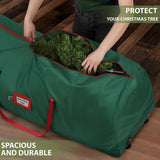 Holiday Cheer Christmas Tree Storage Bag with Wheels – Heavy Duty Christmas Tree Bag Fits Up to 9ft Tall Artificial Christmas Tree, Waterproof, Durable Handles & Zipper – Xmas Tree Storage Bag (Green) Holiday Cheer