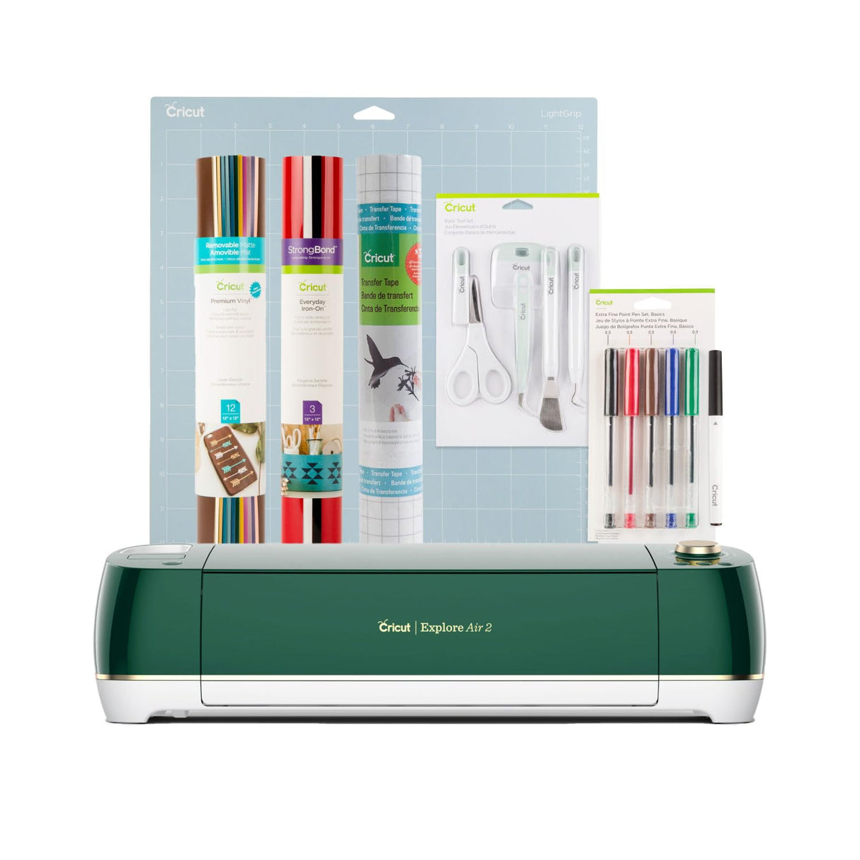 Cricut Explore Air 2 Cutting Machine (Emerald) | Ultimate Starter Kit Cricut