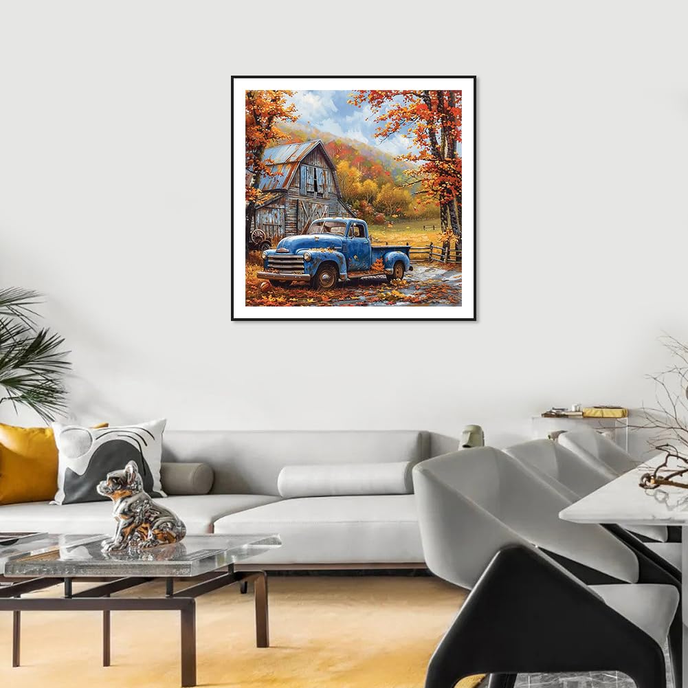 Acudotr Truck Diamond Painting Kits for Adults, 5D DIY Diamond Art Kits for Beginners, Full Drill Diamond Painting Kits for Home Wall Decor, 12x12 Inch Acudotr