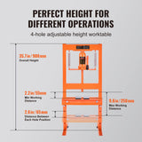 VEVOR Hydraulic 6 Ton H-Frame Garage Floor Adjustable Shop Press with Plates, 6T, Orange VEVOR