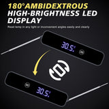 Meat Thermometer Digital, Homtronics 1s Instant Read Thermometer, Waterproof Professions Kitchen Cooking with 180° Reversible Backlight LCD, Food Thermometer Probe for Beef BBQ Grilling Smoker Baking Homtronics