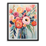 Natuyalo Flowers Paint by Numbers Kit for Adults - Flowers in a Vase Paint by Number on Canvas Without Frame, DIY Acrylic Painting for Ideal Gift Home Wall Decor (16x20 Inch) Natuyalo