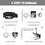 WindMage 12 Pack 3inch Sublimation Wind Spinner Blanks 3D Aluminum Metal Wind Sculpture Kinetic Spinners for Yard Garden Indoor Art Ornaments Xmas Hanging Decoration (Heart) WindMage