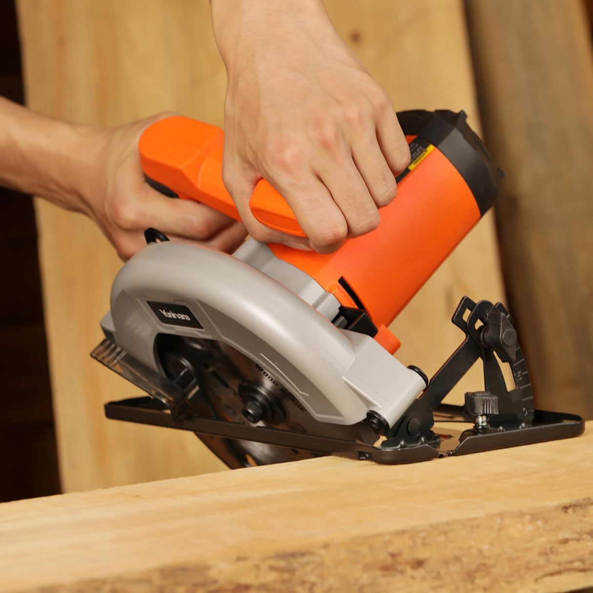 Yunirvana 11 Amp Corded Circular Saw with Circular Saw Blade, 6000RPM, Adjustable Cutting Depth, 7-1/4 Inch Blade, Ideal for Wood and Plastic Cuts, Professional Carpentry Tool for Precision Cutting Yunirvana