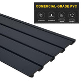 HUZJIEHUI 4'H x 4'W PVC Slatwall Panels Garage Wall Storage System, GraphiteSlat Wall Paneling Garage Organizers HUZJIEHUI