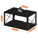 Homode Floating Nightstand, 2 Tier Wall Mounted Nightstand with Cable Hole, Wooden Floating Bedside Table, Bedside Wall Shelf for Bedroom Bathroom Living Room Kitchen Office, Black Homode