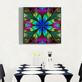 Peeua 5D Mandala Diamond Painting Kits for Adults, DIY Diamond Art Full Drill Cross Stitch Embroidery Crafts for Home Decor (14 x 14 in) (Green) (PTM) Peeua