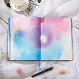 SIIXU Starry Sky Writing Journal for Women, Men, Unique Colorful Blank Notebook for Daily Notes, Gratitude, Dreams or Planning, 7.5” x 10.2", 160 Pages, 2 Bookmarks, Large, Hardcover, Unlined SIIXU