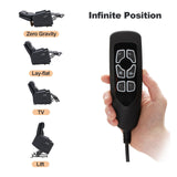 Eiayeebil Triple Motor Power Lift Recliner Chair with Adjustable Lumbar Support, Lay Flat Recliner for Elderly, Breathable Black Lift Chair Leather Recliner, Massage & Heating, USB Ports, Cup Holders Eiayeebil