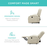 Best Choice Products PU Leather Electric Power Lift Chair, Recliner Massage Chair, Adjustable Furniture for Back, Legs w/ 3 Positions, USB Port, Heat, Cupholders, Easy-to-Reach Side Button - Beige Best Choice Products