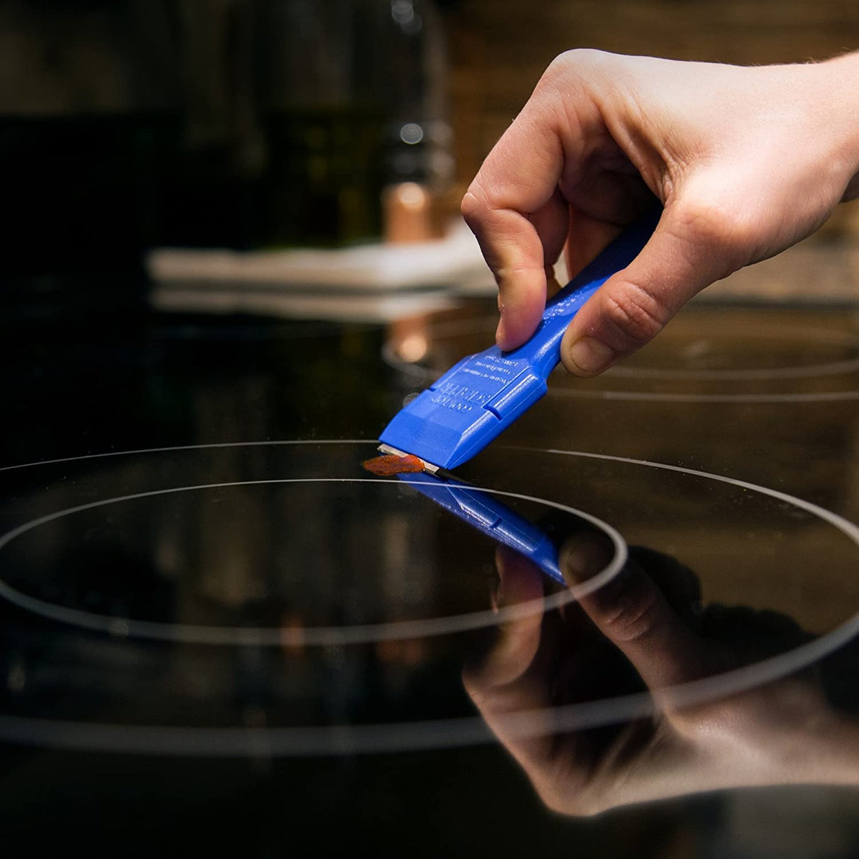 Cerama Bryte Combo Kit POW-R Grip, Scraper, Pads & Removes Tough Stains Cooktop and Stove Top Cleaner for Glass - Ceramic Surfaces, 10 Ounces, 6 Piece Cerama Bryte