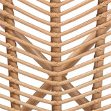 bali & pari Eliava Modern Natural Rattan Flower Accent Chair in Brown bali & pari