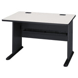 Bush Business Furniture Series A 48W Computer Desk in White Spectrum and Slate, Small Office Table for Home or Professional Workspace Bush Business Furniture