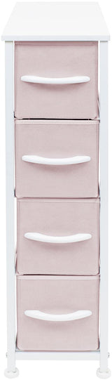 Sorbus Kids Narrow Dresser with 4 Drawers - Vertical Slim Storage Chest of Drawers with Steel Frame, Wood Top & Easy Pull Fabric Bins for Small Spaces, Closets, Bedroom, Bathroom & Laundry Sorbus