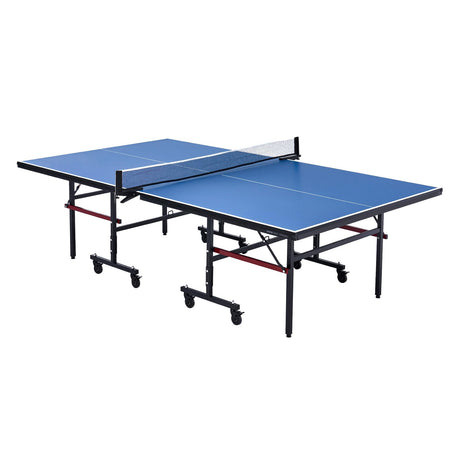 VEVOR Ping Pong Table, Professional Table Tennis Game, Indoor MDF Portable Table Tennis Table, Foldable Ping Pong Table with Quick Clamp Net and Lockable Wheel, 10 Minute Easy Assembly, 18mm Tabletops VEVOR