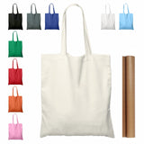 NPBAG 5 | 15 | 25 | 50 Pack 15'' X 16'' Natural Cotton Tote Bags, Lightweight Blank Bulk Cloth bags with 1pc of PTFE Teflon Sheet (5-Pack) NPBAG