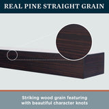 MANTELSDIRECT 60 Inch Floating Fireplace Mantel Wood Shelf in Coffee Bean - Austin from Mantels Direct | Wooden Rustic Wall Shelf Perfect for Décor and Electric Fireplaces MANTELSDIRECT