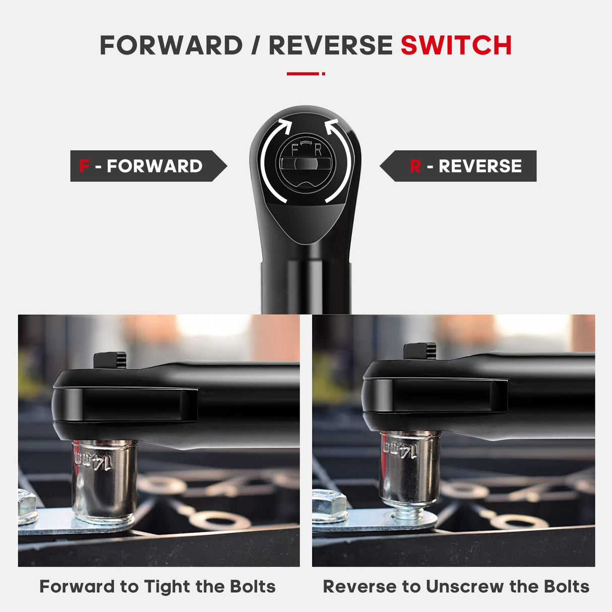 18V Extended Cordless Ratchet Wrench 3/8 Electric Wrenches Set 45 ft-lbs (60 N.m) 400RPM Power, 2 Battery 2.0Ah Lithium-Ion, 7 Sockets (10/11/12/13/14/15/17mm) And Charger, Variable Speed Trigger GYZJ