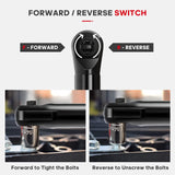 FAHKNS 18V Extended Cordless Ratchet Wrench 3/8 Electric Wrenches Set 45 ft-lbs (60 N.m) 400RPM Power,2 Battery 2.0Ah Lithium-Ion,7 Sockets (10/11/12/13/14/15/17mm) And Charger,Variable Speed Trigger FAHKNS