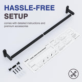 Powools Towel Rack for Bathroom - 24" Rustproof Towel Holder, Sturdy Towel Bar Wall Mounted, Space-Saving Towel Hanger, Bathroom Accessories, Home Decor, Apparment Essentials, Black Powools