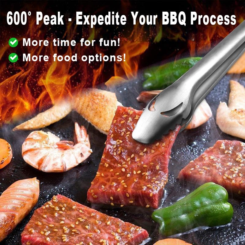 GRILLART BBQ Grill Mats for Outdoor Grill - Nonstick 600 Degree Heavy Duty Grilling Mat (Set of 2) - Reusable BBQ Grill Accessories Sheets -Works on Electric Grill Gas Charcoal BBQ - Gifts for Men Dad GRILLART