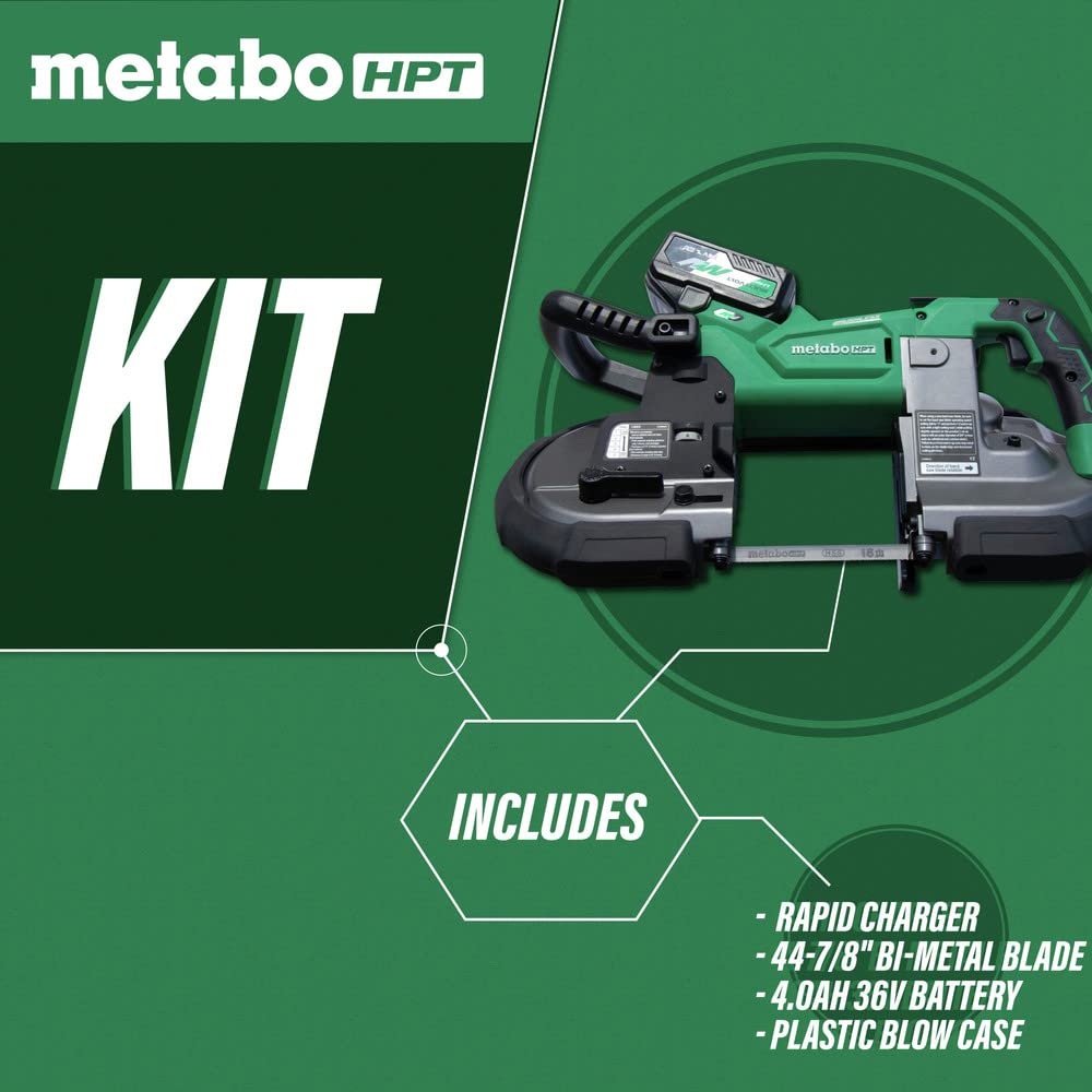 Metabo HPT 36V MultiVolt™ Cordless Band Saw Kit | Deep Cut Capacity | Variable Speed | CB3612DA Metabo HPT